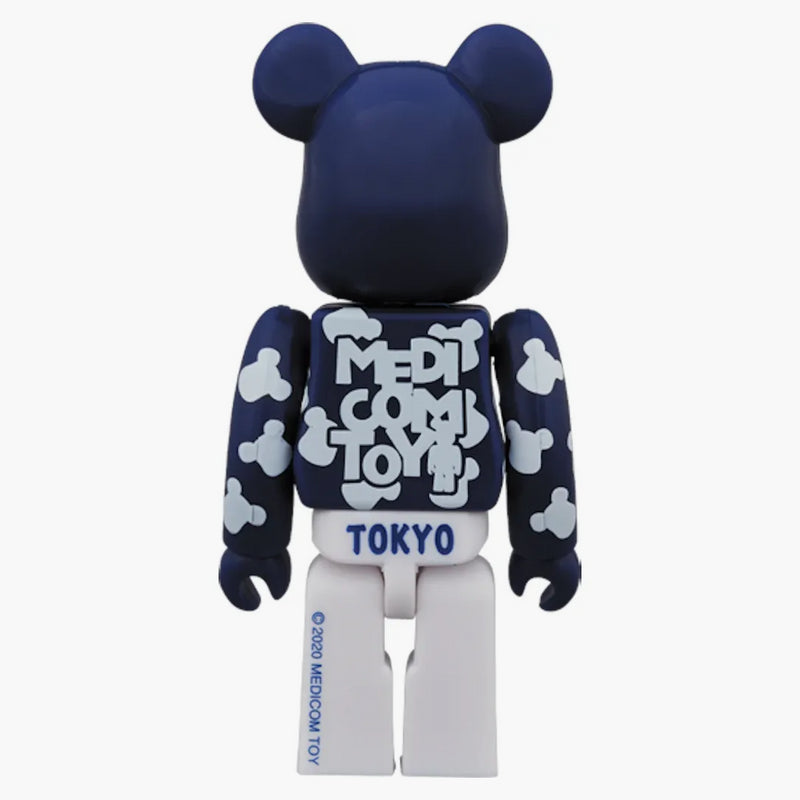 Bearbrick Happy Tokyo 100% Set Navy/White
