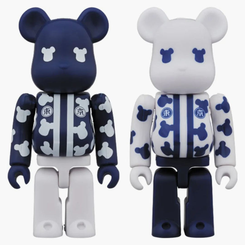 Bearbrick Happy Tokyo 100% Set Navy/White