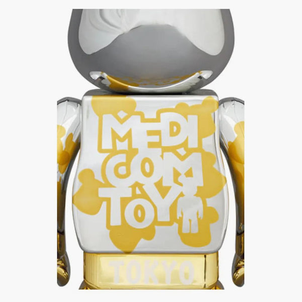 Bearbrick Happy Tokio Silver Silver s 100% & 400% sada