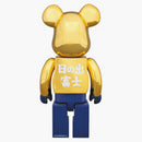Bearbrick Hinode Fuji 400% gold/navy
