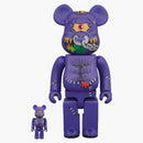 Bearbrick Horn Head 100% & 400% Set Multi