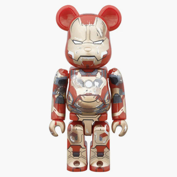 Bearbrick Iron Man Mark Xlii poškození ver. 100% červená