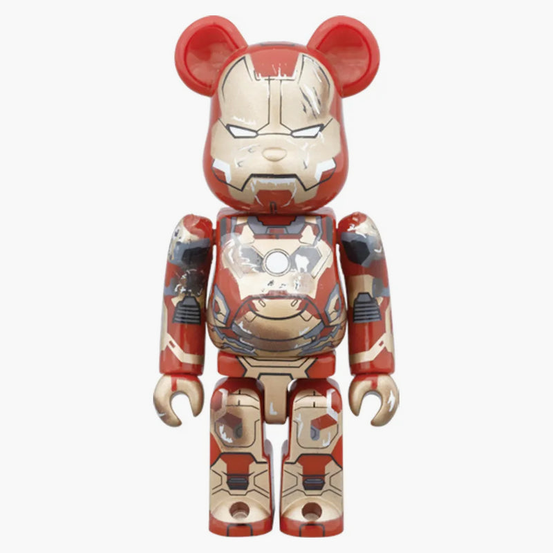 Bearbrick Iron Man Mark Xlii poškození ver. 100% červená