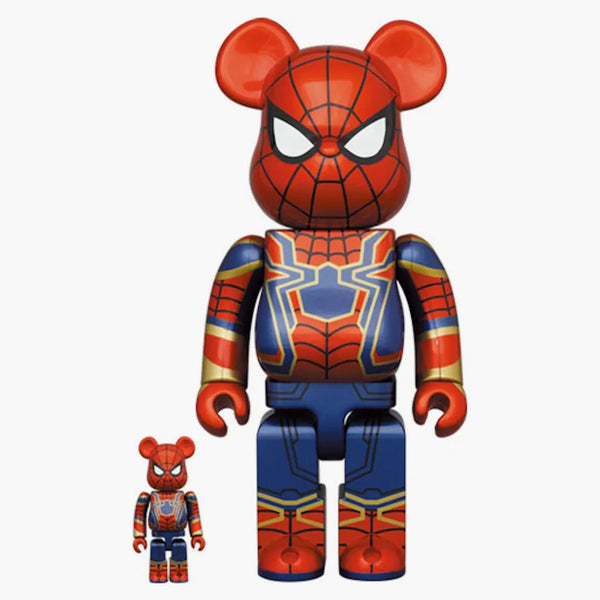 Bearbrick Iron Spider-Man Avengers End Game 100% & 400% Set (2021 verze)