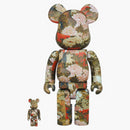 Bearbrick Ito Jakuchu "peony Poultry Drawing" 100% & 400% Set