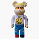 Bearbrick J Balvin 400% & 100% Bearbrick Set White