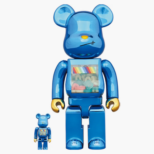 Bearbrick JSB 3. ver 100% a 400% set modrá