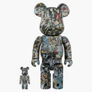 Bearbrick Jackson Pollock Studio Ver2.0 100% & 400% Set Multi