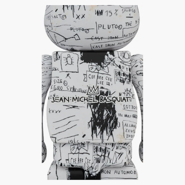 Bearbrick Jean-Michel Basquiat 3 100% a 400% sada bílá