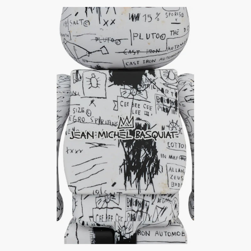 Bearbrick Jean-Michel Basquiat 3 100% a 400% sada bílá
