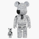Bearbrick Jean-michel Basquiat 3 100% & 400% Set White