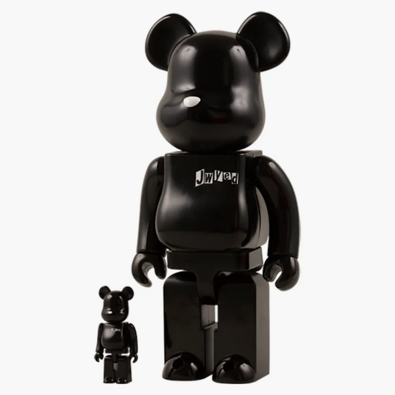 Bearbrick Jywed (med hunddag gjord av Jwyed) 100% & 400% set svart