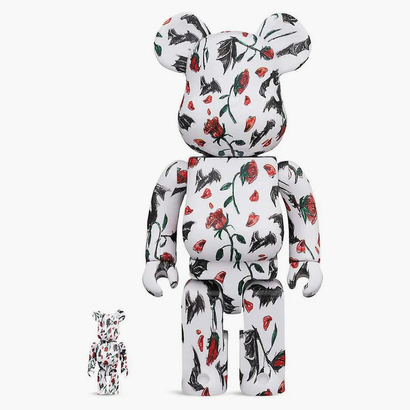 Bearbrick Kill x Eri Wakiyama 100% & 400% Set Bat & Rose White