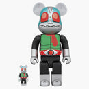 Bearbrick came Rider New No. 100% & 400% set black