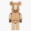Bearbrick Karimoku Fragment Carved Wooden-Layered 400% Wood