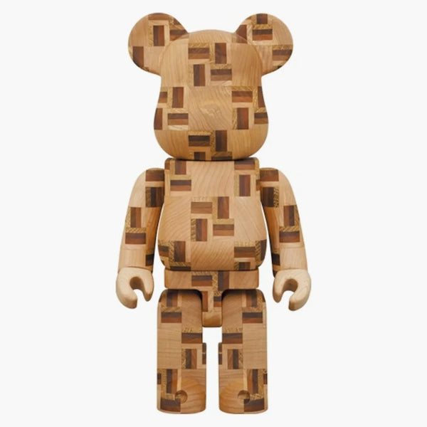 Bearbrick Karimoku Marquetry Chess 400%