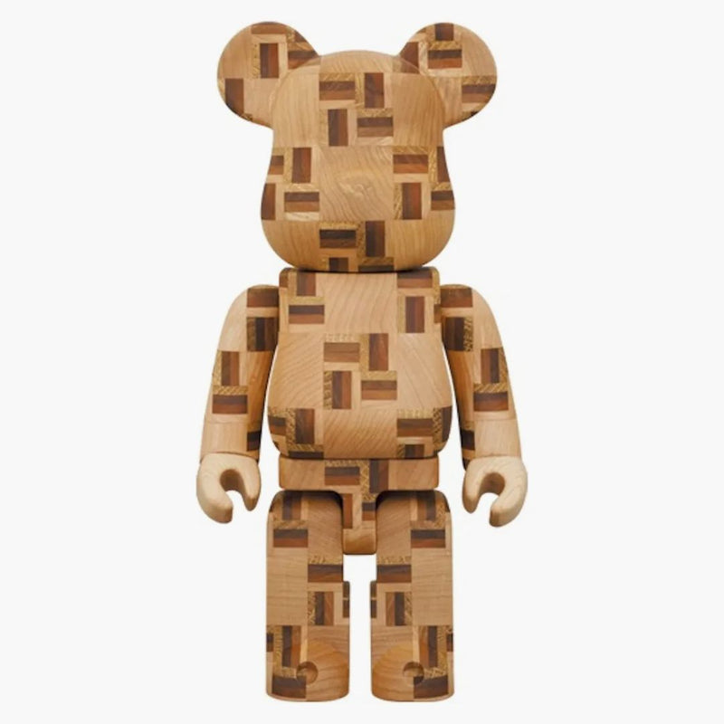 Bearbrick Karimoku Marquetry Chess 400%