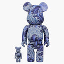 Bearbrick Katsushika Hokusai Kamimachi Festival Float Ceiling Painting "otoko Nami" 100% & 400% Set