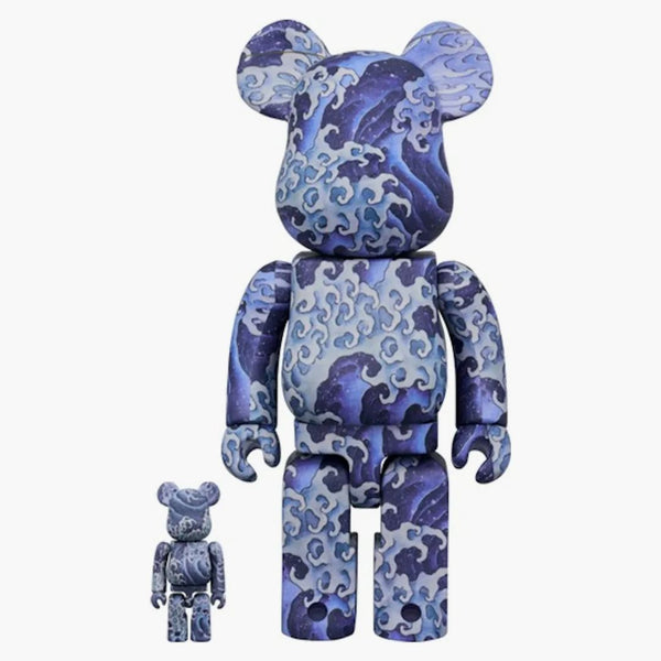 Bearbrick Katsushika Hokusai Kamimachi Festival float stropní malba "Otoko Nami" 100% & 400% sada