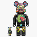 Bearbrick Keiichi Tanaami 100% & 400% Black