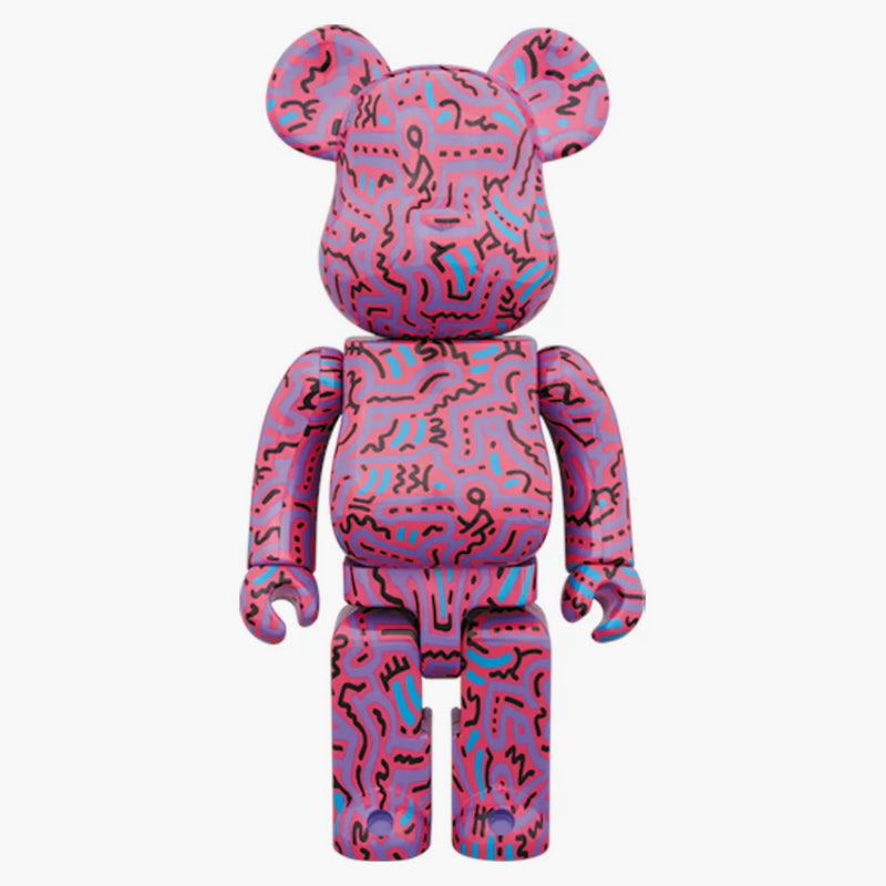 Bearbrick Keith Haring 2 100% & 400% Set Purple