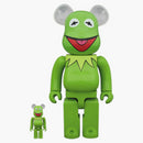 Bearbrick Kermit the Frog 100% & 400% set green