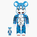 Bearbrick Kidill Bear 100% & 400% set Blue