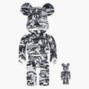 Bearbrick Kosuke Kawamura 100% & 400% Set White/Black