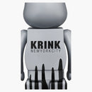 Bearbrick Krink 100% i 400% srebro