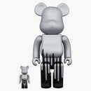 Bearbrick Krink 100% i 400% srebro
