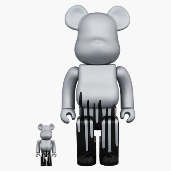 Bearbrick Krink 100% & 400% set stříbro