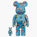 Bearbrick Utagawa Kuniyoshi "Goldfish Tsukushi" 100% y 400% set