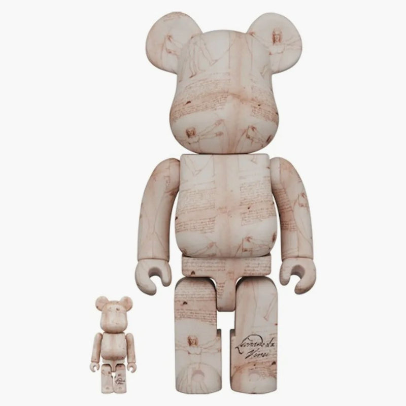 Bearbrick Leonardo da Vinci (Vitruvian Man) 100% i 400% zestaw