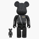 Bearbrick Lewis Leathers 100% & 400% Black