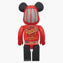 Bearbrick Lightning McQueen 400% červená