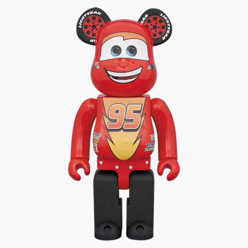 Bearbrick Lightning McQueen 400% czerwony