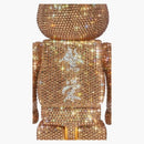 Bearbrick Lights Style Mastermind Japan Crystal 400% Gold/silver