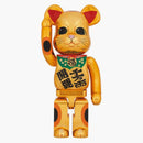 Bearbrick Lucky Cat Good Luck Ten Million Ryo 1000% Gold Plated