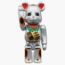 Bearbrick Lucky Cat Hodně štěstí deset milionů Ryo 100% a 400% sada stříbrná