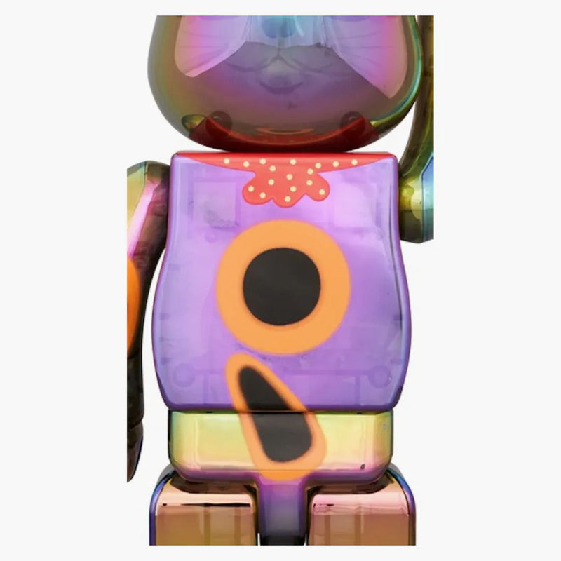 Bearbrick Lucky Cat Good Luck Ten Million Ryo Black Transparent Plating 100% & 400% Set