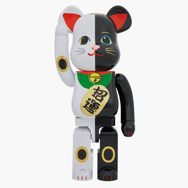 Bearbrick Lucky Cat Money Luck White X Blessing Black 1000