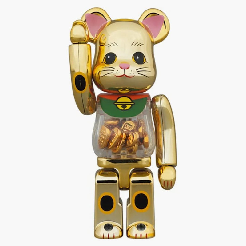 Bearbrick Lucky Cat Oval 100% e 400% Set