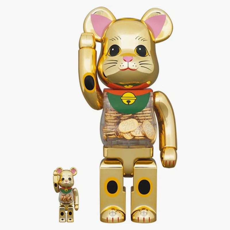 Bearbrick Lucky Cat Oval 100% e 400% Set