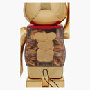 Bearbrick Lucky Cat Oval Good Luck Gold Plated 1000%