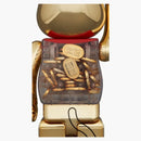 Bearbrick Lucky Cat Oval Good Luck Gold Plated 100% & 400% set