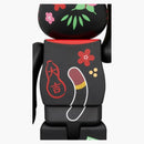 Bearbrick Lucky Cat Peko-chan Fuku 100% & 400% Set Black