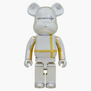 Bearbrick Medicom Toy Plus 1000% Silver Chrome Ver.
