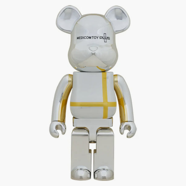 Bearbrick Medicom Toy Plus 1000% Silver Chrome Ver.