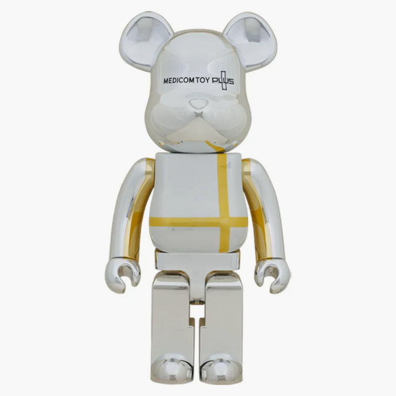 Bearbrick Medicom Toy Plus 1000% Silver Chrome Ver.