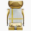 Bearbrick Medicom Toy Plus 100% e 400% Set Silver Chrome Ver.